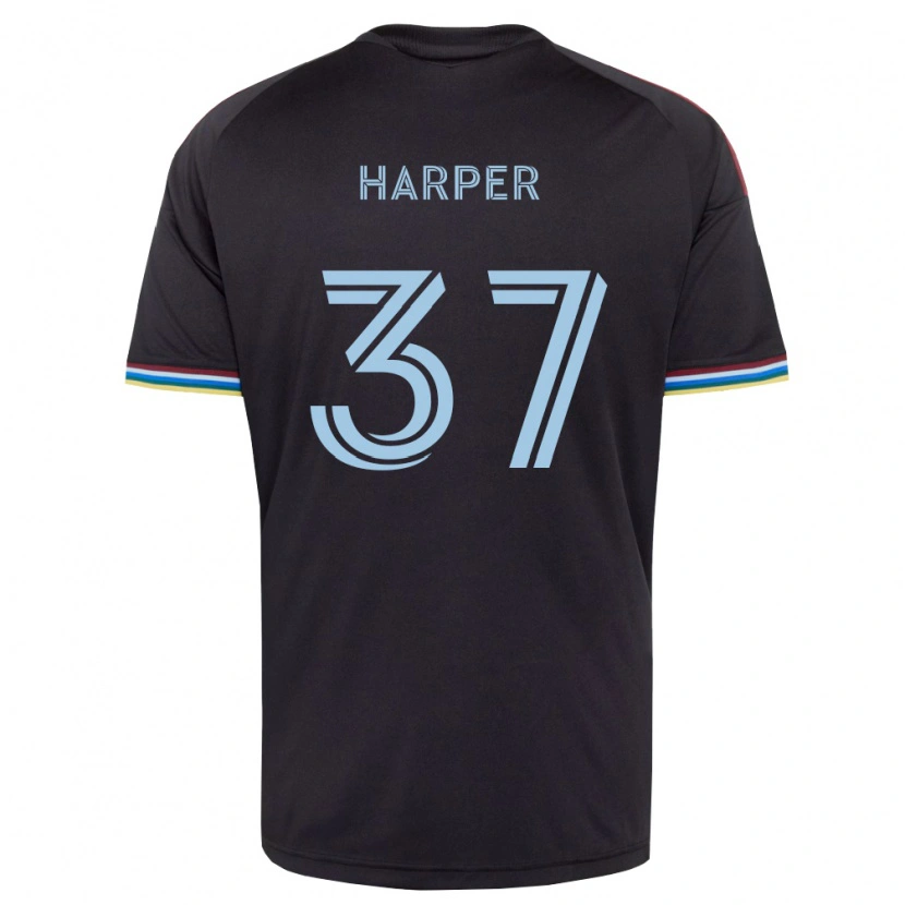 Danxen Heren Charlie Harper #37 Zwart Hemelsblauw Thuisshirt Thuistenue 2026/27 T-Shirt België