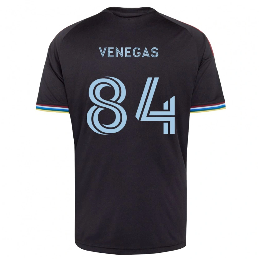Danxen Heren Pedro Venegas #84 Zwart Hemelsblauw Thuisshirt Thuistenue 2026/27 T-Shirt België