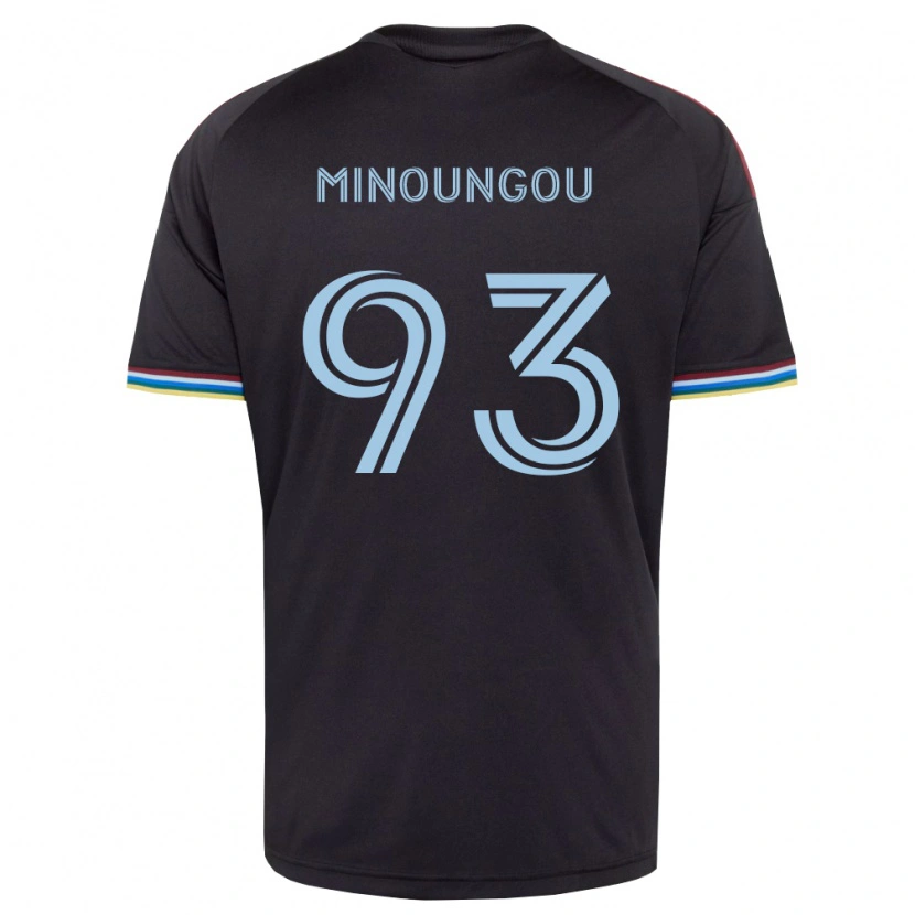 Danxen Heren Georgi Minoungou #93 Zwart Hemelsblauw Thuisshirt Thuistenue 2026/27 T-Shirt België