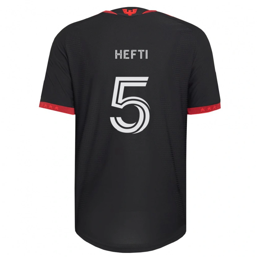 Danxen Heren Silvan Hefti #5 Zwart Wit Rood Thuisshirt Thuistenue 2026/27 T-Shirt België