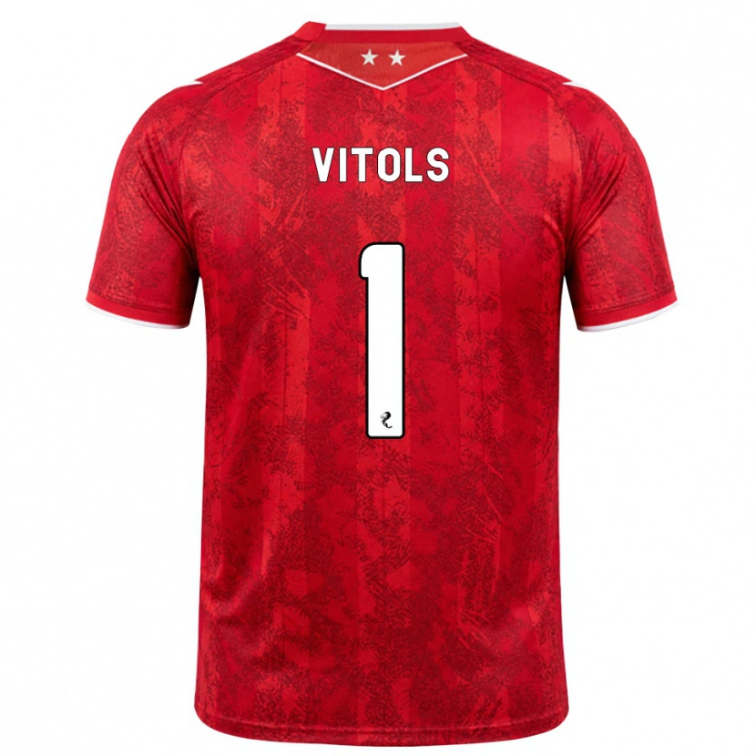 Danxen Heren Rodrigo Vitols #1 Rood Wit Thuisshirt Thuistenue 2026/27 T-Shirt België