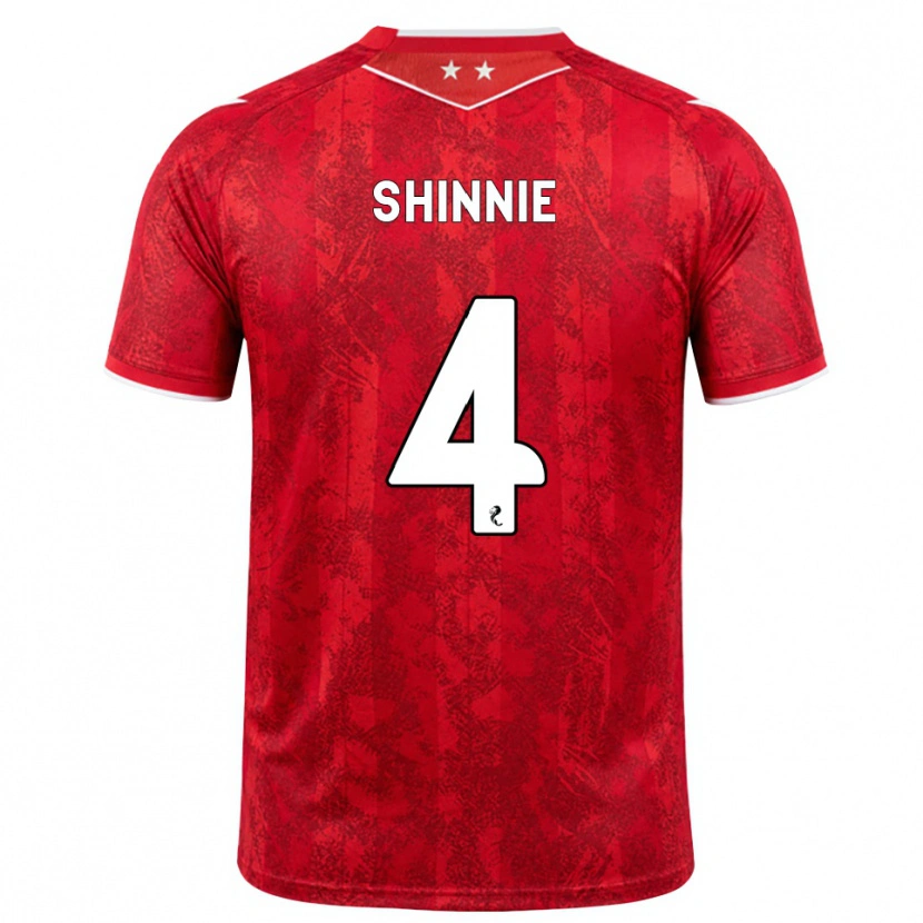 Danxen Heren Graeme Shinnie #4 Rood Wit Thuisshirt Thuistenue 2026/27 T-Shirt België