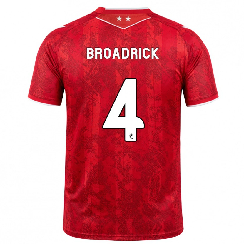 Danxen Heren Jessica Broadrick #4 Rood Wit Thuisshirt Thuistenue 2026/27 T-Shirt België