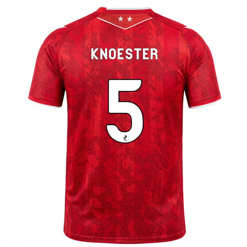 Danxen Heren Mats Knoester #5 Rood Wit Thuisshirt Thuistenue 2026/27 T-Shirt België