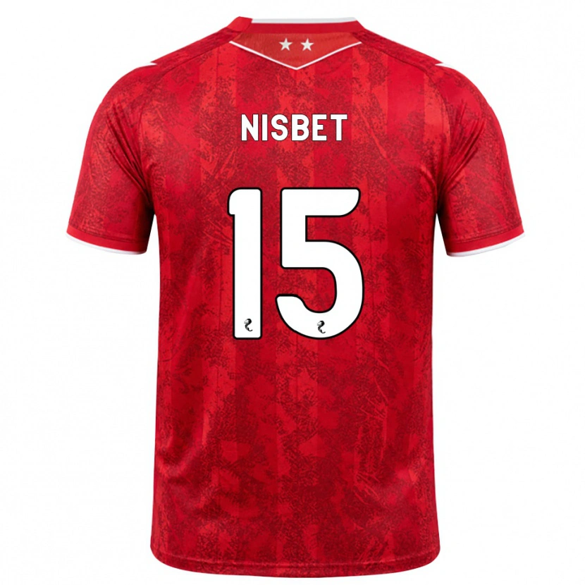 Danxen Heren Kevin Nisbet #15 Rood Wit Thuisshirt Thuistenue 2026/27 T-Shirt België