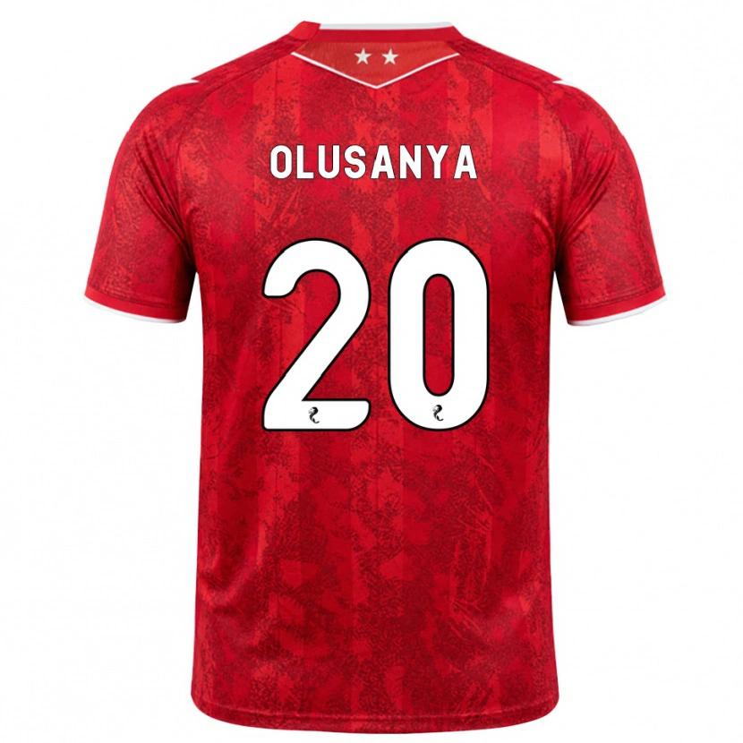 Danxen Heren Toyosi Olusanya #20 Rood Wit Thuisshirt Thuistenue 2026/27 T-Shirt België
