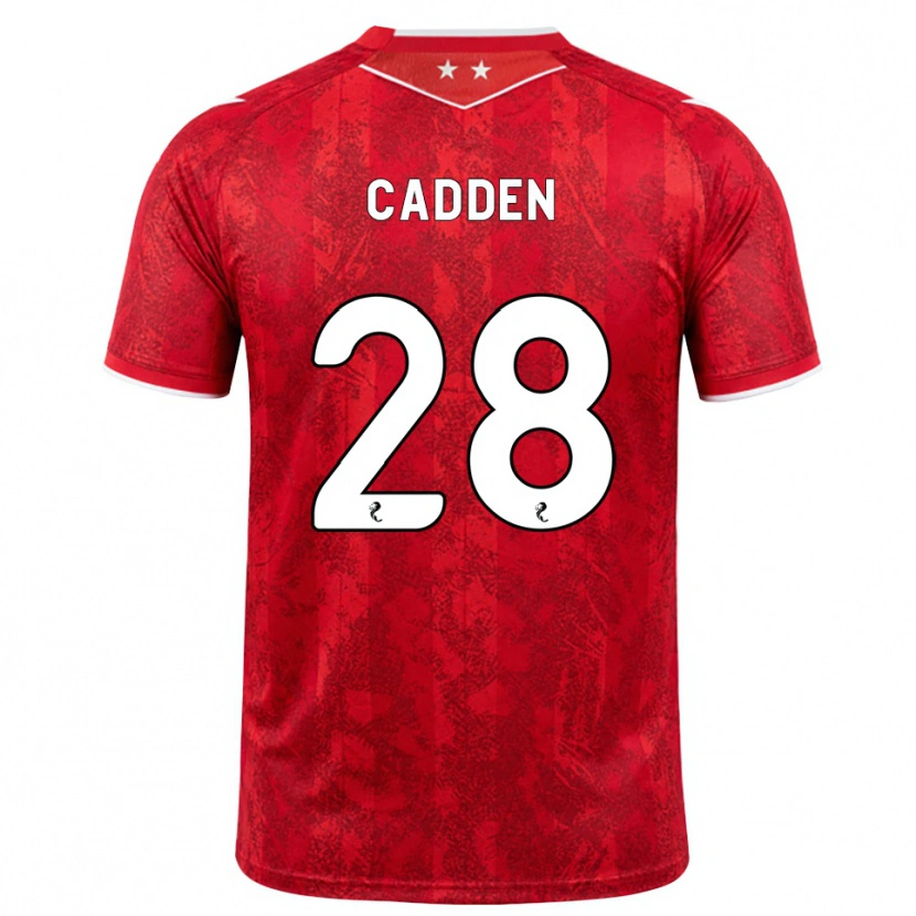 Danxen Heren Chris Cadden #28 Rood Wit Thuisshirt Thuistenue 2026/27 T-Shirt België