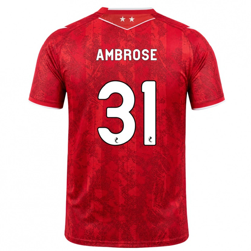 Danxen Heren Peter Ambrose #31 Rood Wit Thuisshirt Thuistenue 2026/27 T-Shirt België