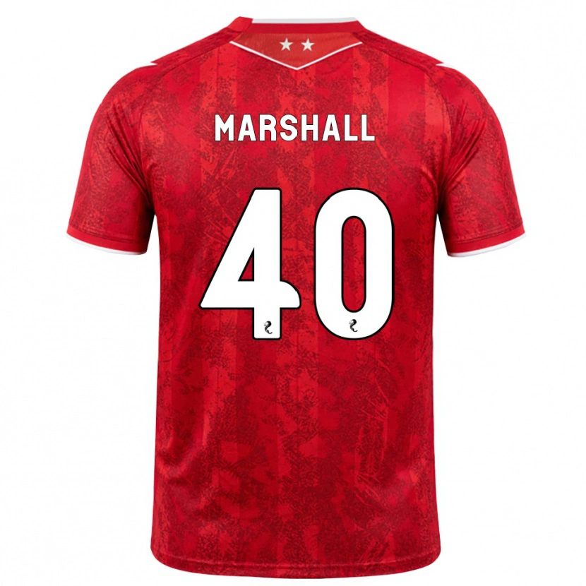 Danxen Heren Findlay Marshall #40 Rood Wit Thuisshirt Thuistenue 2026/27 T-Shirt België