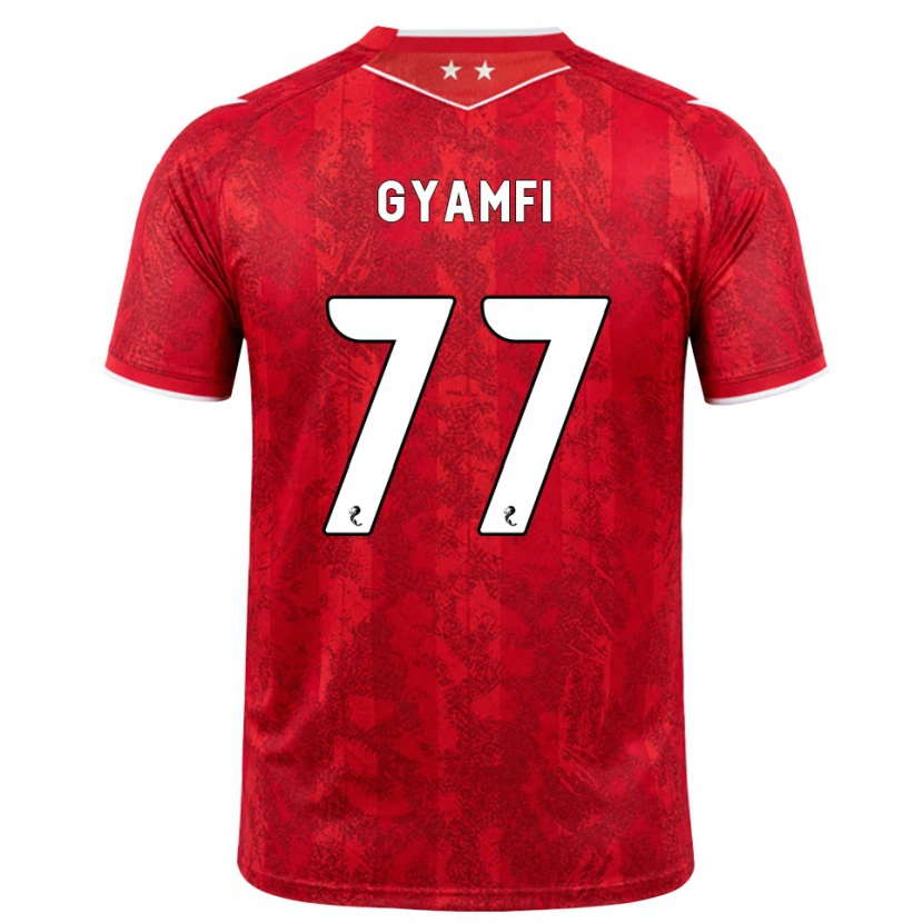 Danxen Heren Emmanuel Gyamfi #77 Rood Wit Thuisshirt Thuistenue 2026/27 T-Shirt België