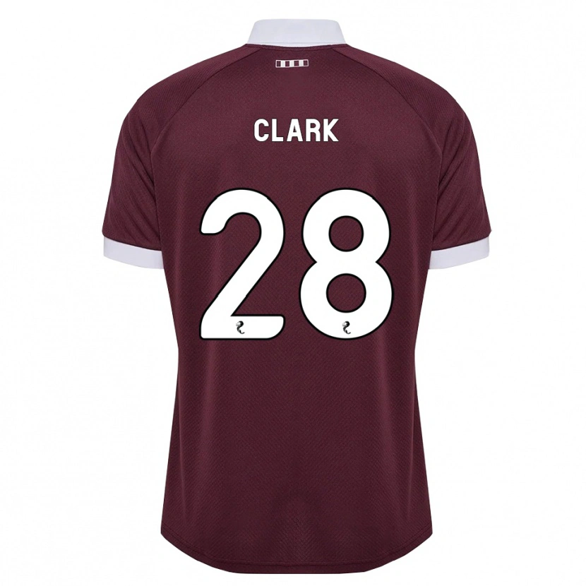 Danxen Heren Zander Clark #28 Bordeauxrood Wit Thuisshirt Thuistenue 2026/27 T-Shirt België