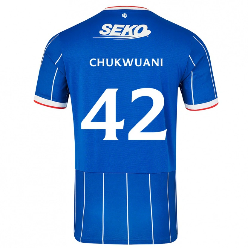 Danxen Heren Tochi Chukwuani #42 Rood Blauw Wit Thuisshirt Thuistenue 2026/27 T-Shirt België