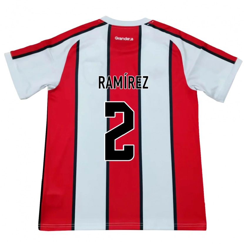 Danxen Heren Tobías Ramírez #2 Wit Rood Zwart Uitshirt Uittenue 2026/27 T-Shirt België