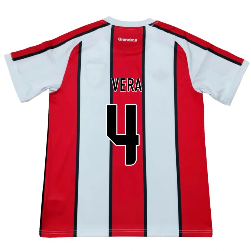 Danxen Heren Lautaro Vera #4 Wit Rood Zwart Uitshirt Uittenue 2026/27 T-Shirt België
