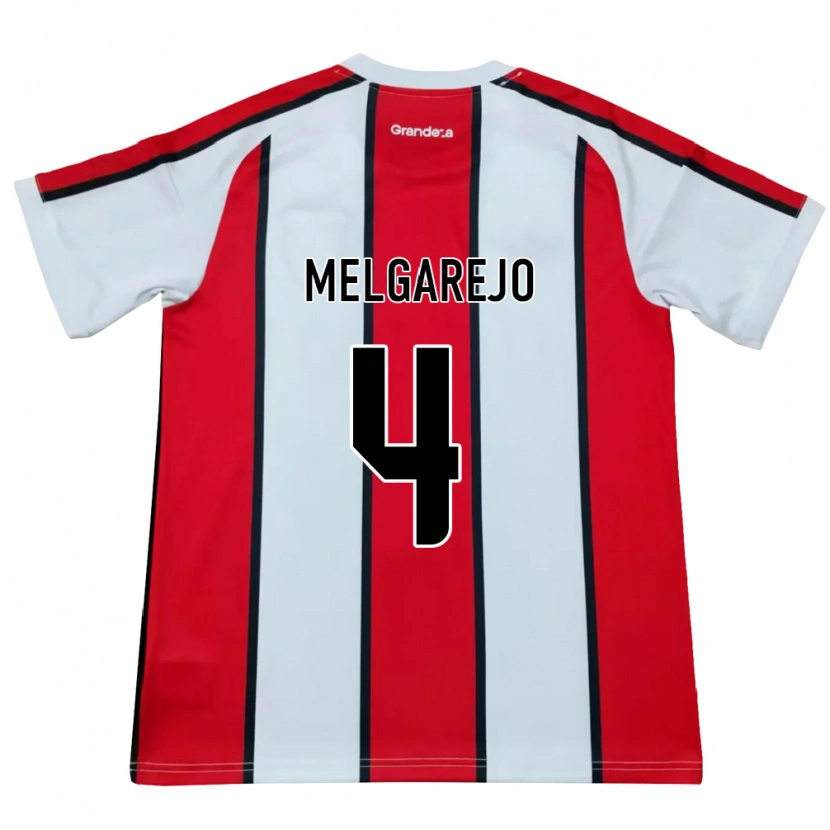Danxen Heren Stephanie Melgarejo #4 Wit Rood Zwart Uitshirt Uittenue 2026/27 T-Shirt België