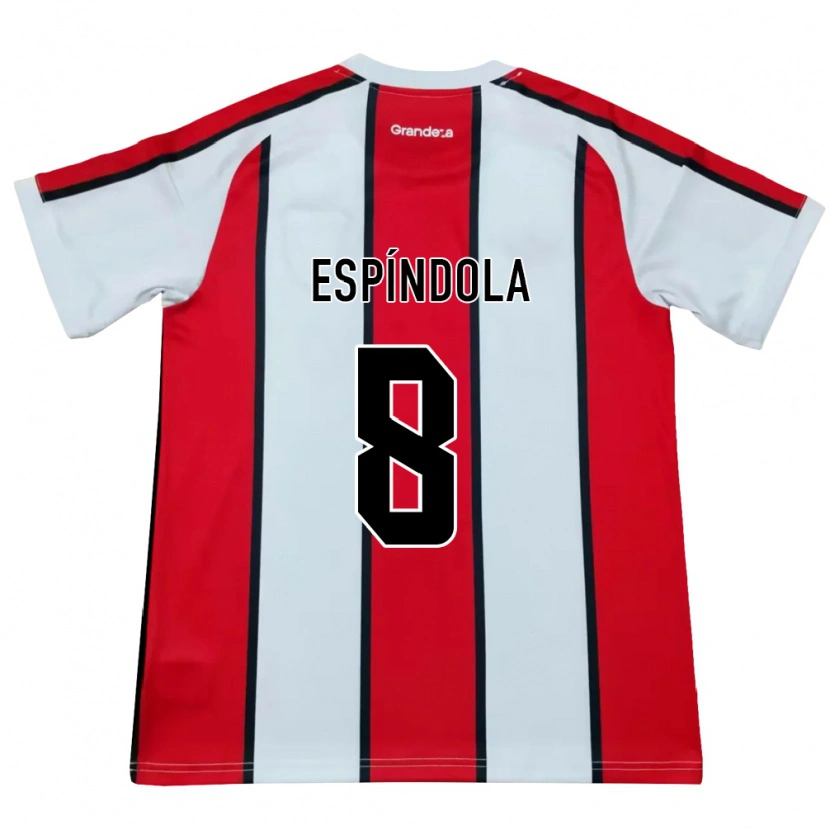 Danxen Heren Santiago Espíndola #8 Wit Rood Zwart Uitshirt Uittenue 2026/27 T-Shirt België