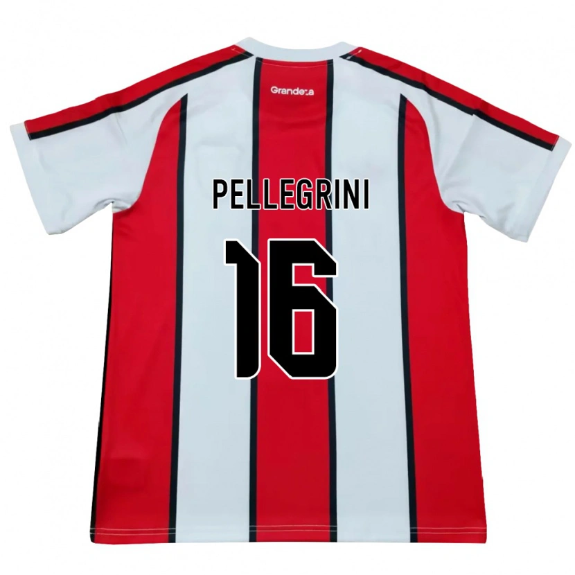 Danxen Heren Thiago Pellegrini #16 Wit Rood Zwart Uitshirt Uittenue 2026/27 T-Shirt België