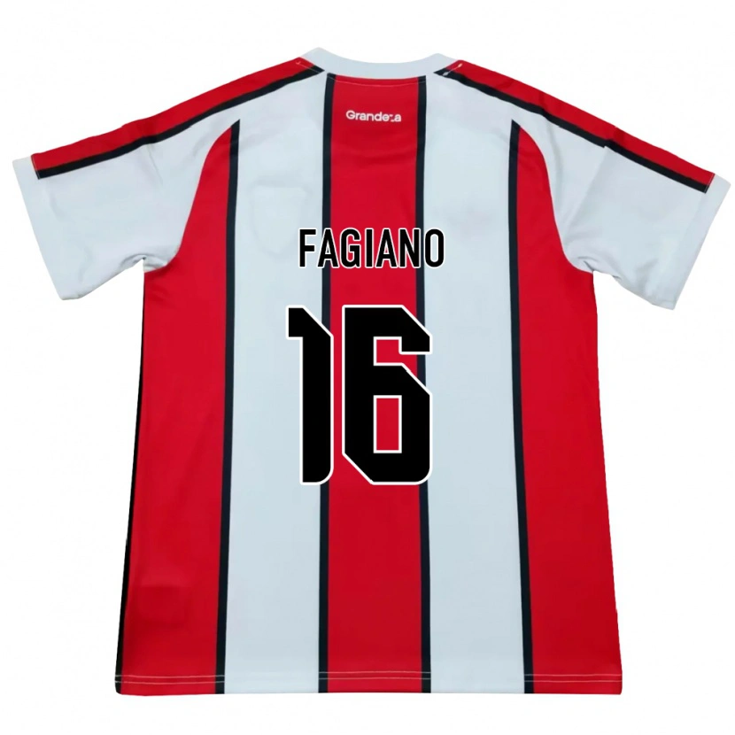Danxen Heren Paloma Fagiano #16 Wit Rood Zwart Uitshirt Uittenue 2026/27 T-Shirt België
