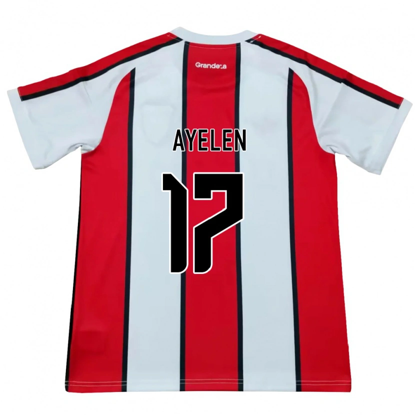 Danxen Heren Stephanie Ayelén Melgarejo #17 Wit Rood Zwart Uitshirt Uittenue 2026/27 T-Shirt België