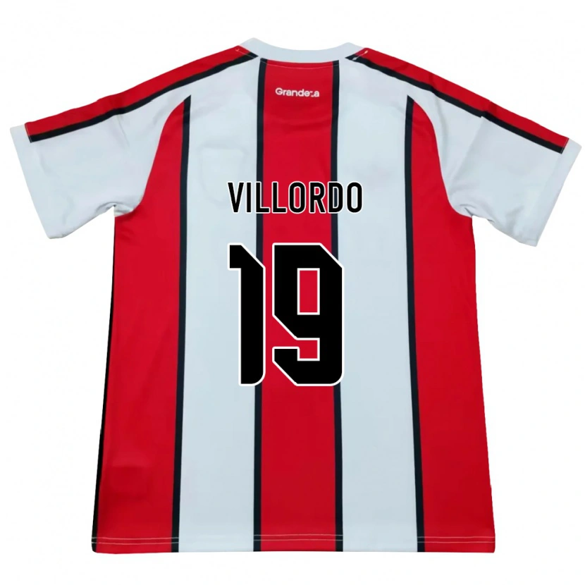 Danxen Heren Juan Villordo #19 Wit Rood Zwart Uitshirt Uittenue 2026/27 T-Shirt België