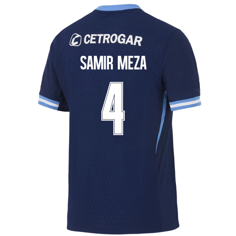 Danxen Heren Samir Meza #4 Koninklijk Blauw Lichtblauw Wit Uitshirt Uittenue 2026/27 T-Shirt België