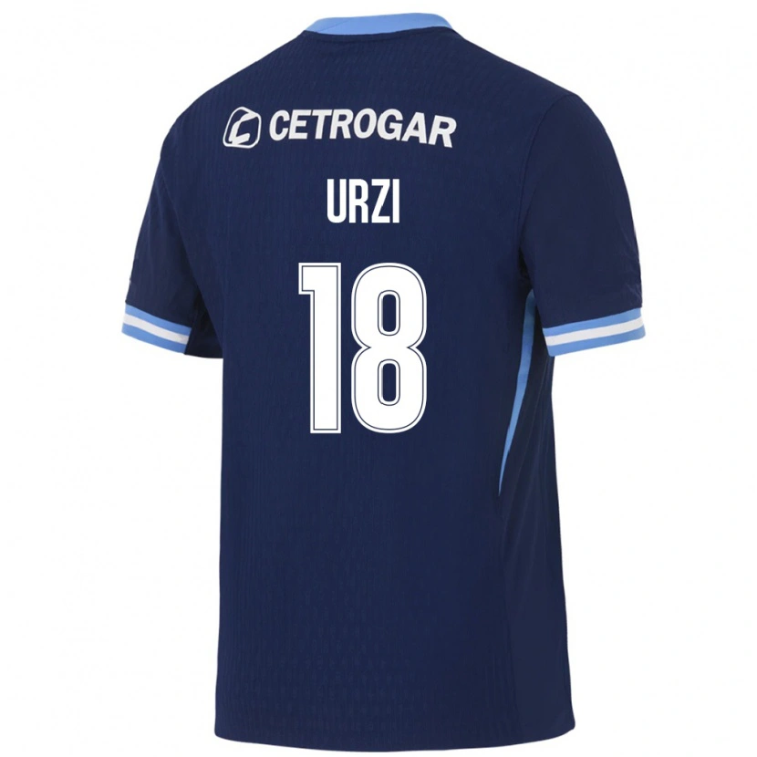 Danxen Heren Agustín Urzi #18 Koninklijk Blauw Lichtblauw Wit Uitshirt Uittenue 2026/27 T-Shirt België