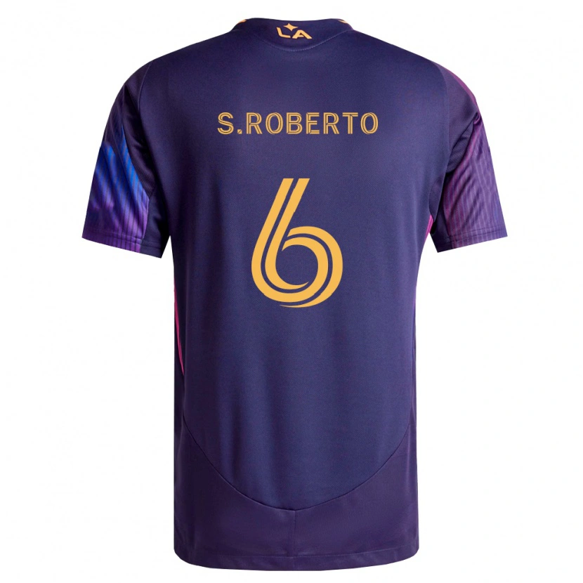 Danxen Heren Sergi Roberto #6 Diep Paars Geel Uitshirt Uittenue 2026/27 T-Shirt België