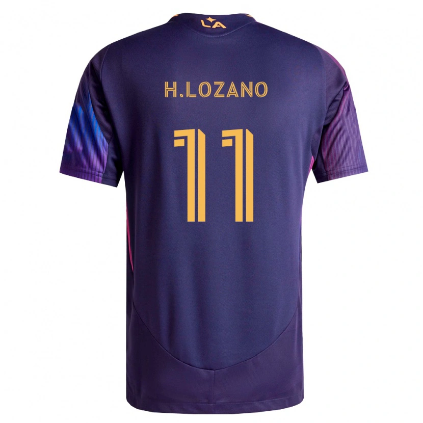 Danxen Heren Hirving Lozano #11 Diep Paars Geel Uitshirt Uittenue 2026/27 T-Shirt België