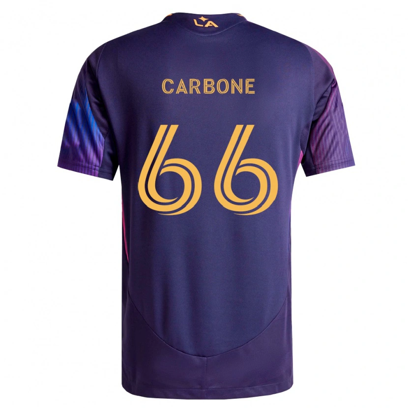 Danxen Heren Matteo Carbone #66 Diep Paars Geel Uitshirt Uittenue 2026/27 T-Shirt België
