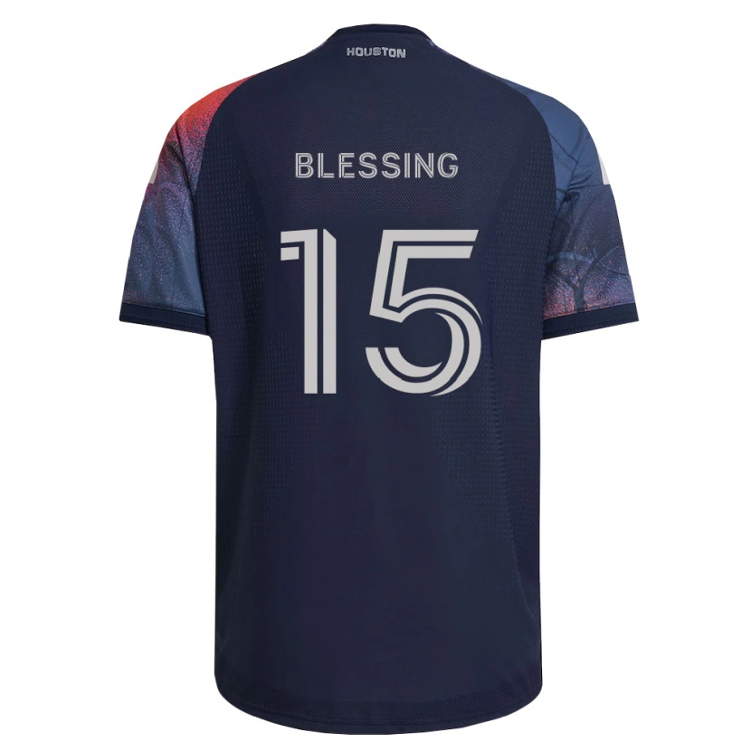 Danxen Heren Latif Blessing #15 Diep Blauw Wit Oranje Uitshirt Uittenue 2026/27 T-Shirt België