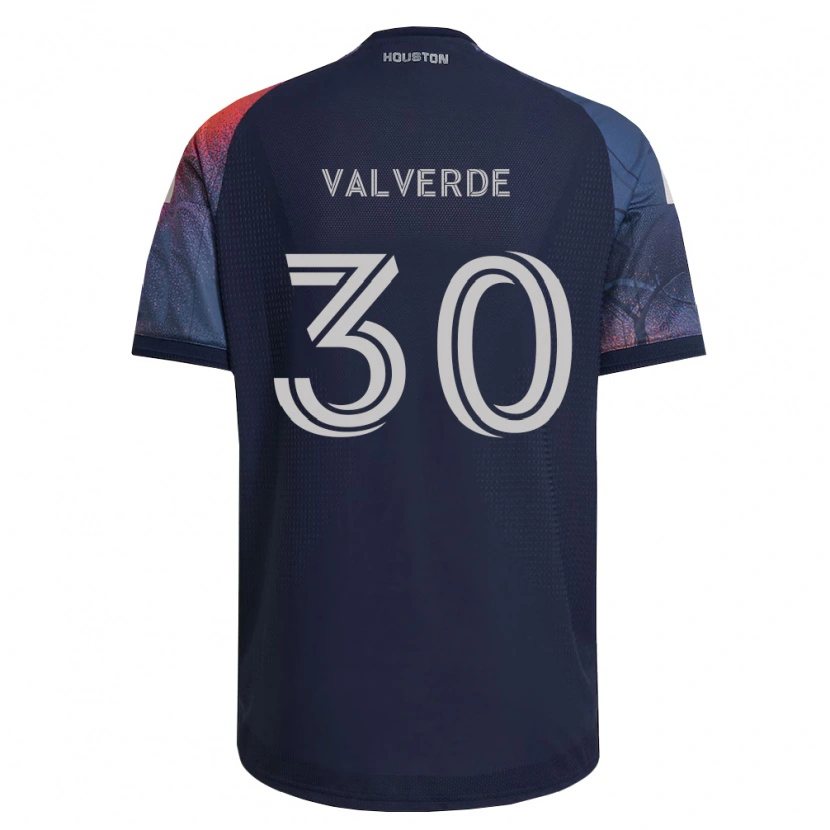 Danxen Heren Jefferson Valverde #30 Diep Blauw Wit Oranje Uitshirt Uittenue 2026/27 T-Shirt België