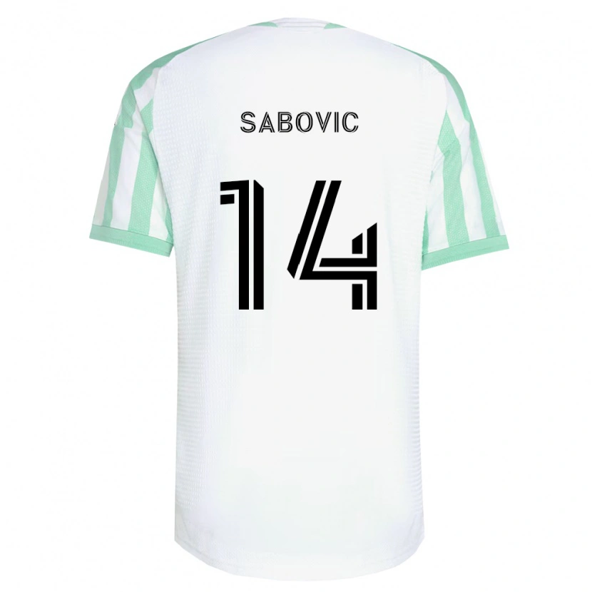 Danxen Heren Besard Šabović #14 Lichtgroen Zwart Wit Uitshirt Uittenue 2026/27 T-Shirt België