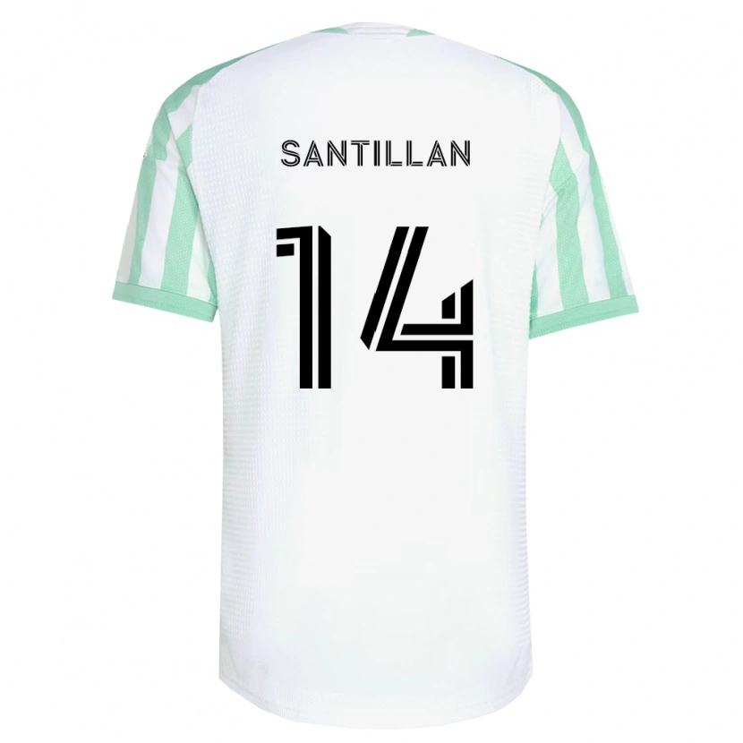 Danxen Heren Jonathan Santillan #14 Lichtgroen Zwart Wit Uitshirt Uittenue 2026/27 T-Shirt België