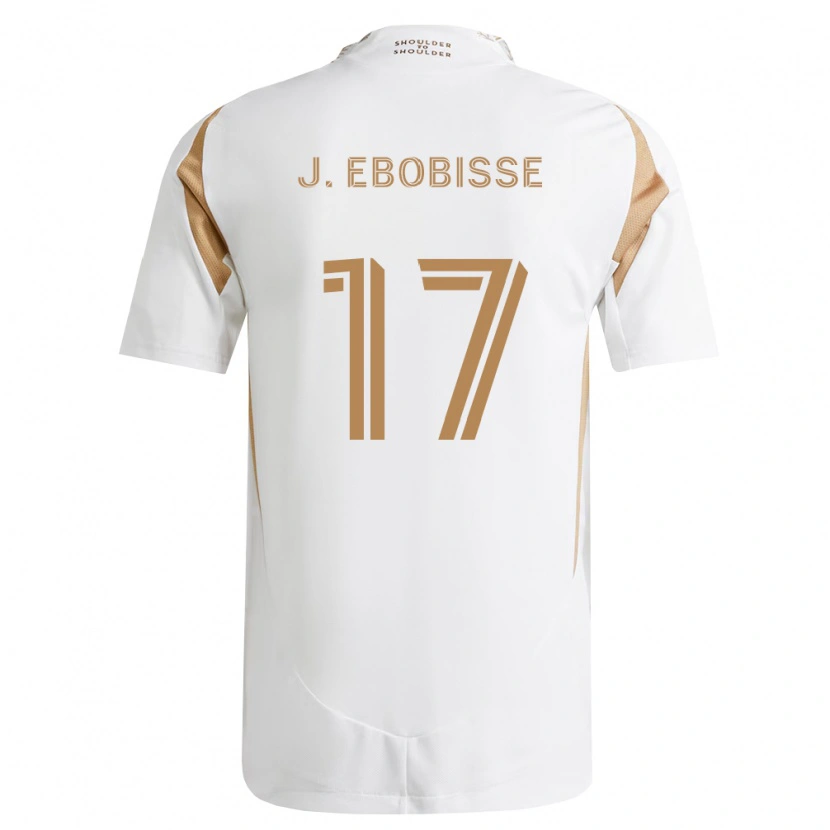 Danxen Heren Jeremy Ebobisse #17 Wit Bruin Uitshirt Uittenue 2026/27 T-Shirt België