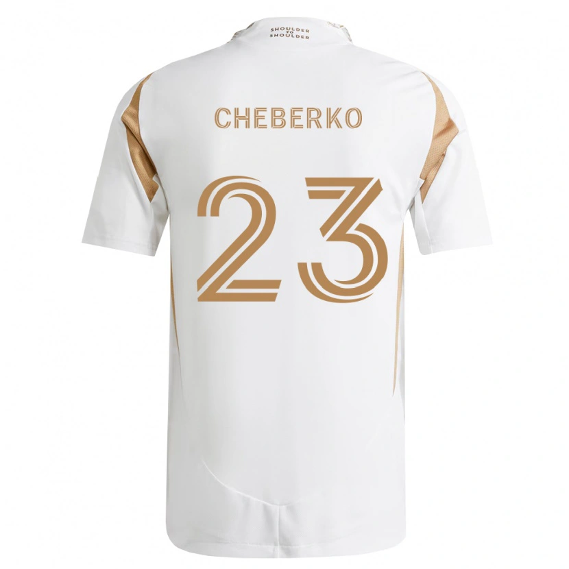Danxen Heren Yevgen Cheberko #23 Wit Bruin Uitshirt Uittenue 2026/27 T-Shirt België