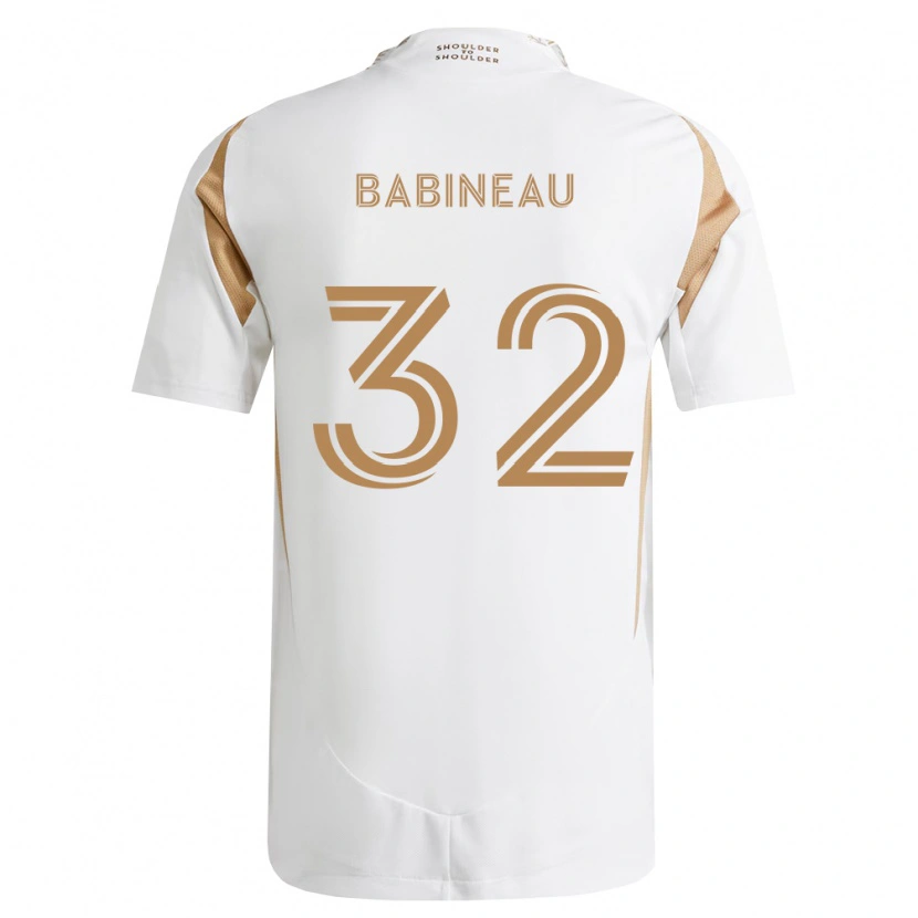 Danxen Heren Travis Babineau #32 Wit Bruin Uitshirt Uittenue 2026/27 T-Shirt België