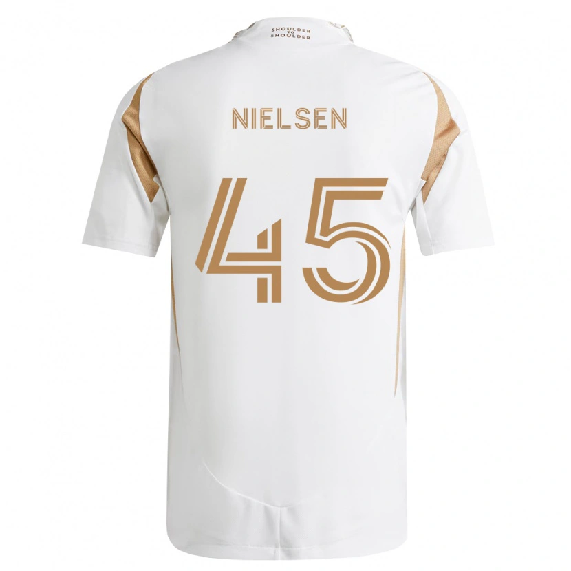 Danxen Heren Kenny Nielsen #45 Wit Bruin Uitshirt Uittenue 2026/27 T-Shirt België