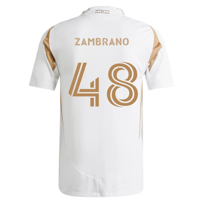 Danxen Heren Gavin Zambrano #48 Wit Bruin Uitshirt Uittenue 2026/27 T-Shirt België