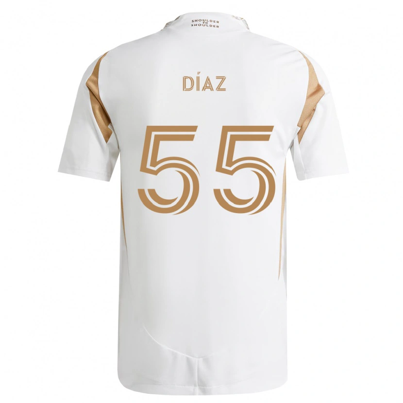 Danxen Heren Érick Díaz #55 Wit Bruin Uitshirt Uittenue 2026/27 T-Shirt België