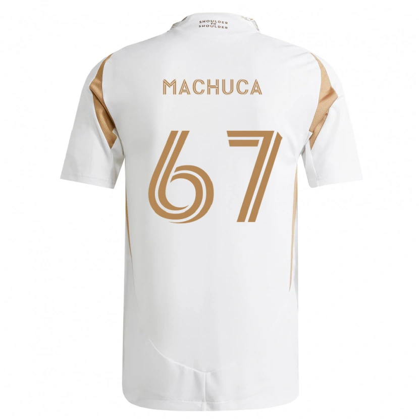 Danxen Heren Jacob Machuca #67 Wit Bruin Uitshirt Uittenue 2026/27 T-Shirt België