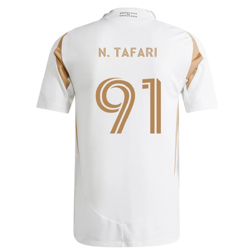 Danxen Heren Nkosi Tafari #91 Wit Bruin Uitshirt Uittenue 2026/27 T-Shirt België