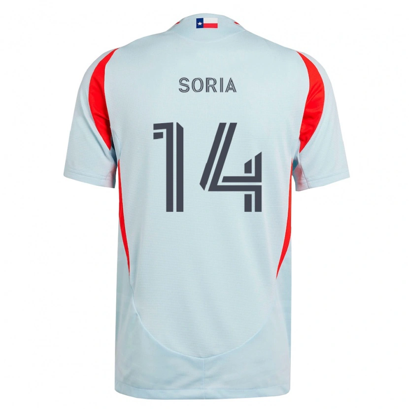 Danxen Heren Alex Soria #14 Donkergrijs Wit Rood Uitshirt Uittenue 2026/27 T-Shirt België