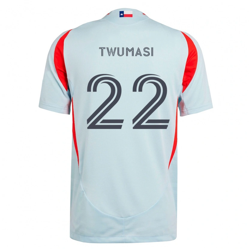 Danxen Heren Ema Twumasi #22 Donkergrijs Wit Rood Uitshirt Uittenue 2026/27 T-Shirt België