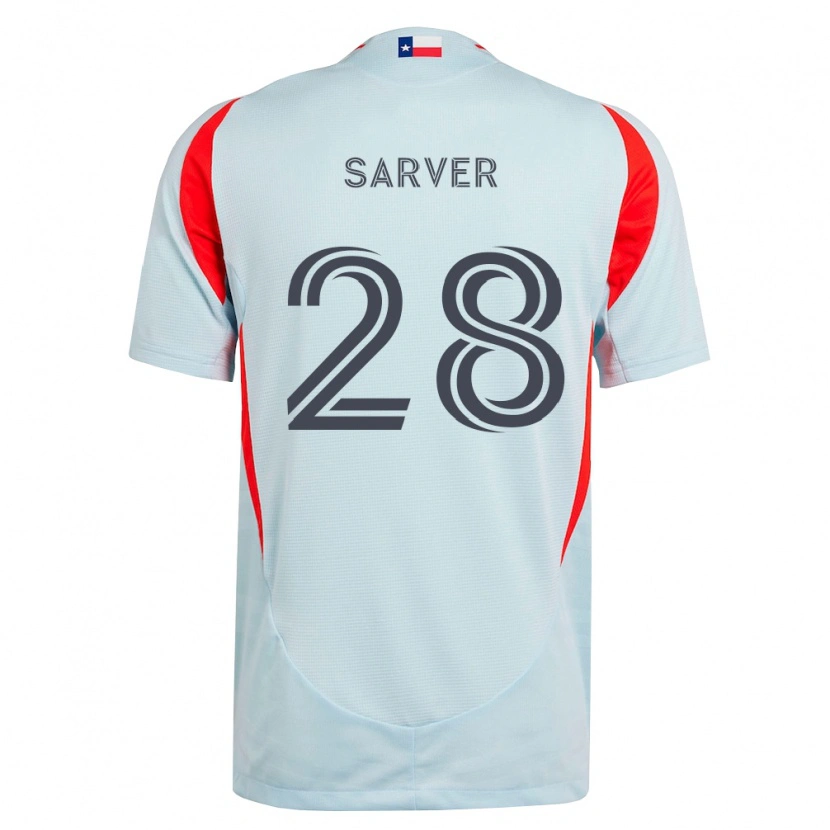 Danxen Heren Sam Sarver #28 Donkergrijs Wit Rood Uitshirt Uittenue 2026/27 T-Shirt België