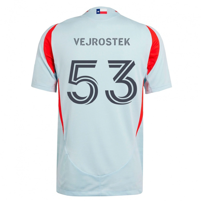 Danxen Heren Liam Vejrostek #53 Donkergrijs Wit Rood Uitshirt Uittenue 2026/27 T-Shirt België