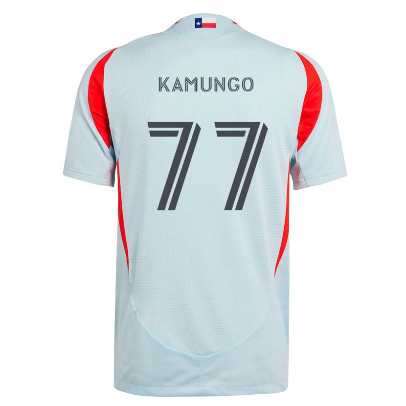 Danxen Heren Bernard Kamungo #77 Donkergrijs Wit Rood Uitshirt Uittenue 2026/27 T-Shirt België