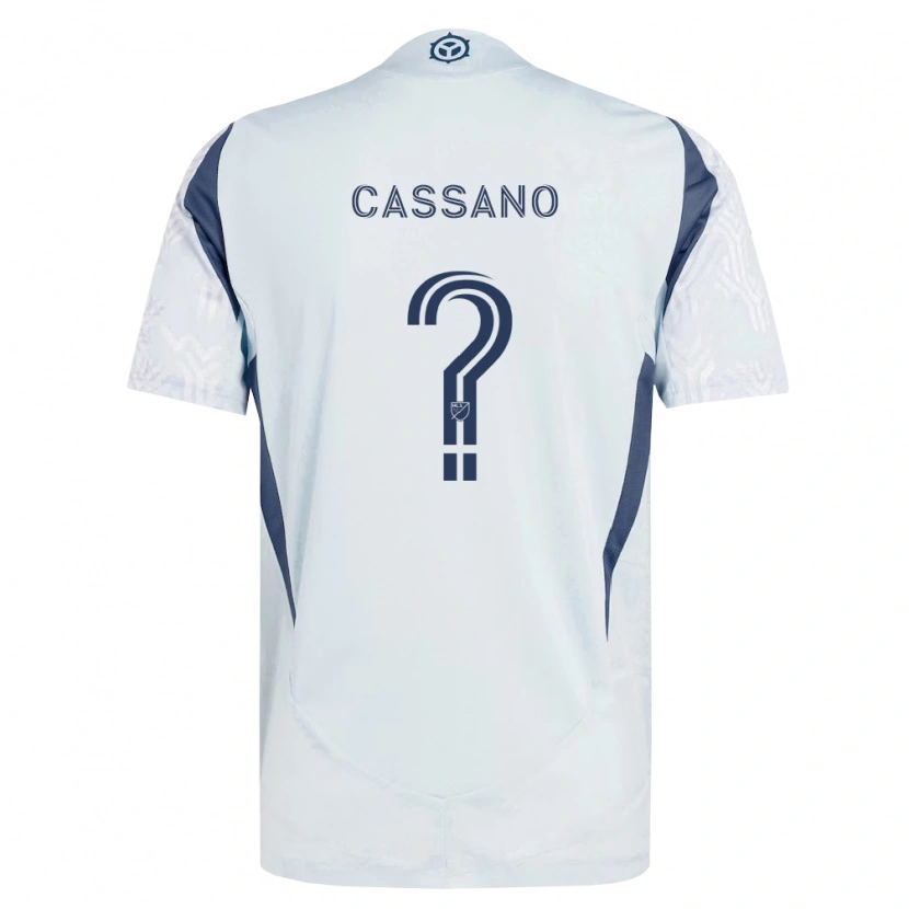 Danxen Heren Claudio Cassano #0 Blauw Grijs Wit Uitshirt Uittenue 2026/27 T-Shirt België