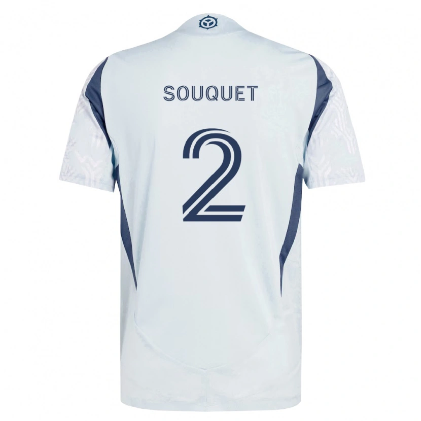 Danxen Heren Arnaud Souquet #2 Blauw Grijs Wit Uitshirt Uittenue 2026/27 T-Shirt België