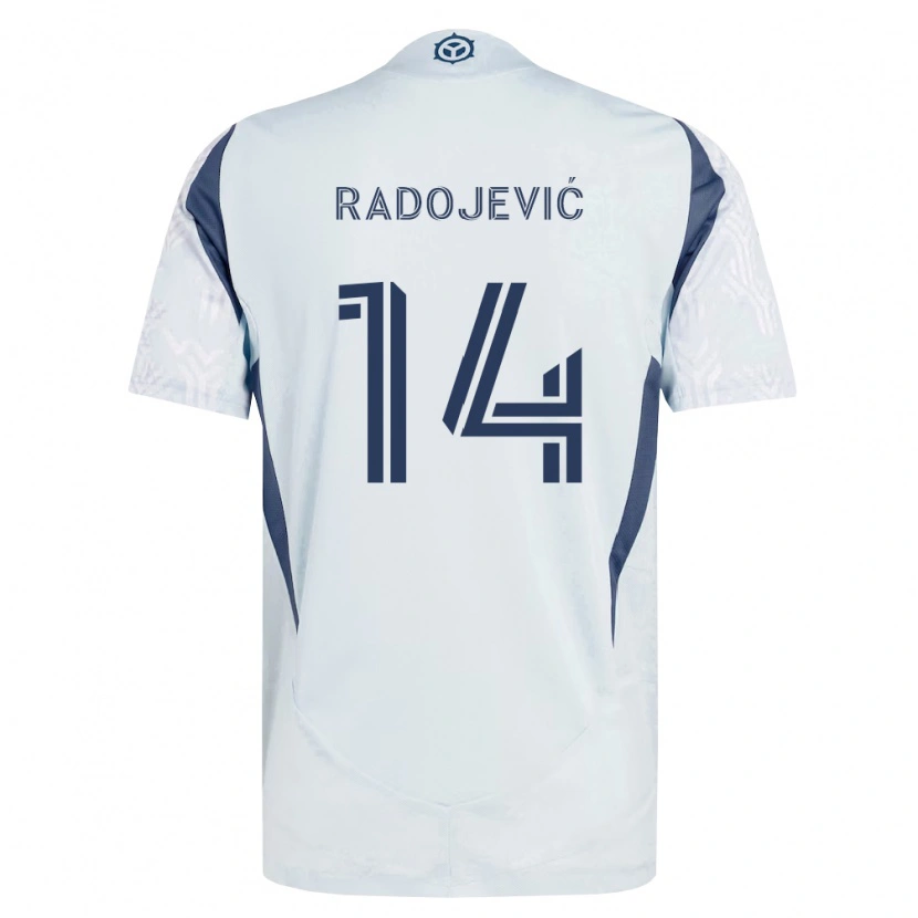 Danxen Heren Viktor Radojević #14 Blauw Grijs Wit Uitshirt Uittenue 2026/27 T-Shirt België