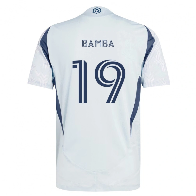 Danxen Heren Jonathan Bamba #19 Blauw Grijs Wit Uitshirt Uittenue 2026/27 T-Shirt België